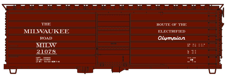 Accurail - Ho 40'SD LDS Boxcar MILW Elec Olympians - 3992