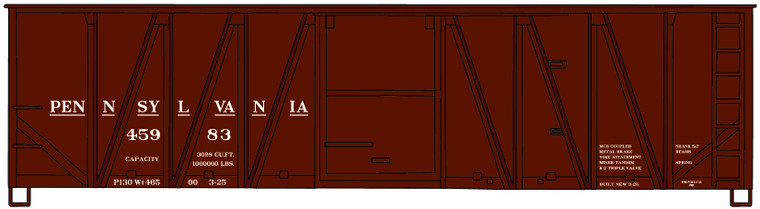 Accurail - Ho 40'Ss Wood Boxcar Prr - 4327