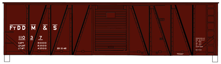 Accurail - Ho 40'Ob Wood Boxcar Fddm&S - 4513