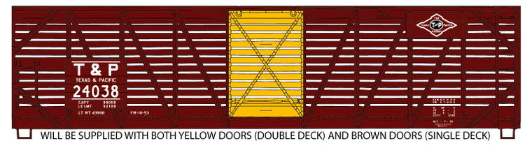 Accurail - Ho 40'Wood Stock Car T&P - 4743