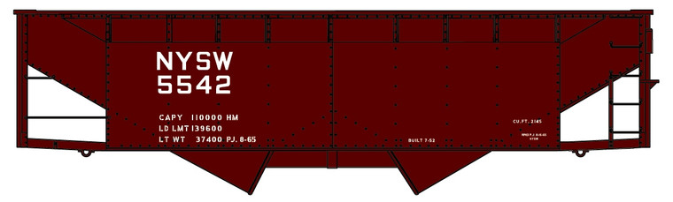 Accurail - Ho 50t Os Twin Hopper Nys&W - 7738