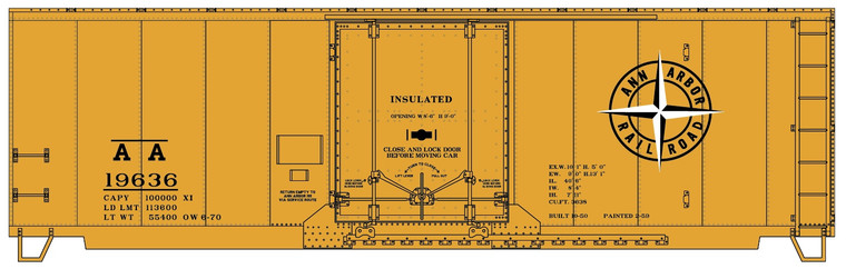 Accurail - Ho 40' Steel Pd Boxcar Ann Arbor - 31291