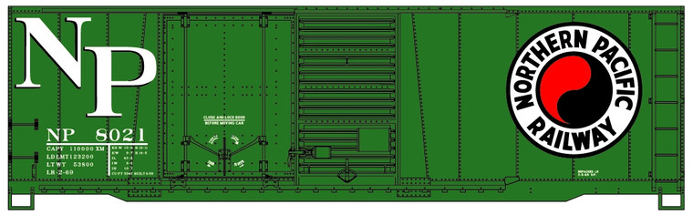 Accurail - Ho 40'Cd Steel Boxcar Np Green - 38031