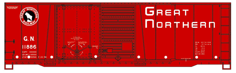 Accurail - Ho 40'Steel Boxcar Gn - 38111