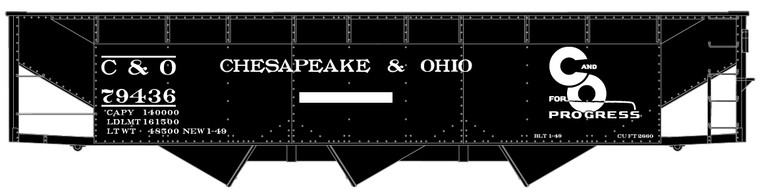 Accurail - Ho OS Trp Hopper C&O - 75201