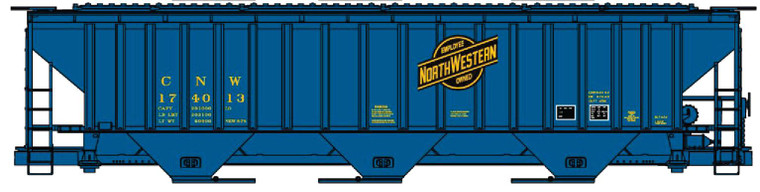 Accurail - Ho Ps 4750 Hopper C&Nw Blu - 80643