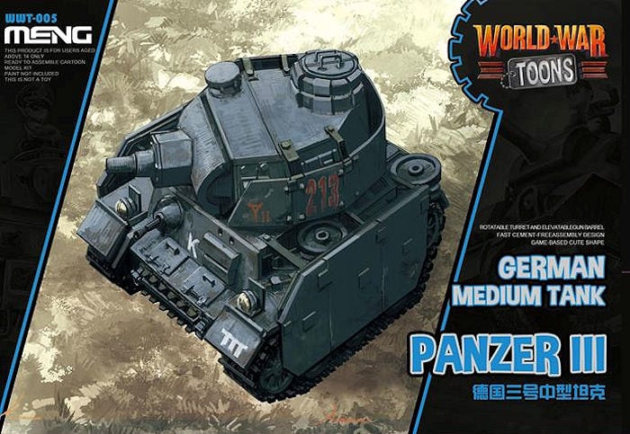 Meng Models - German Med Toon Tank Panzeriii - WWT005