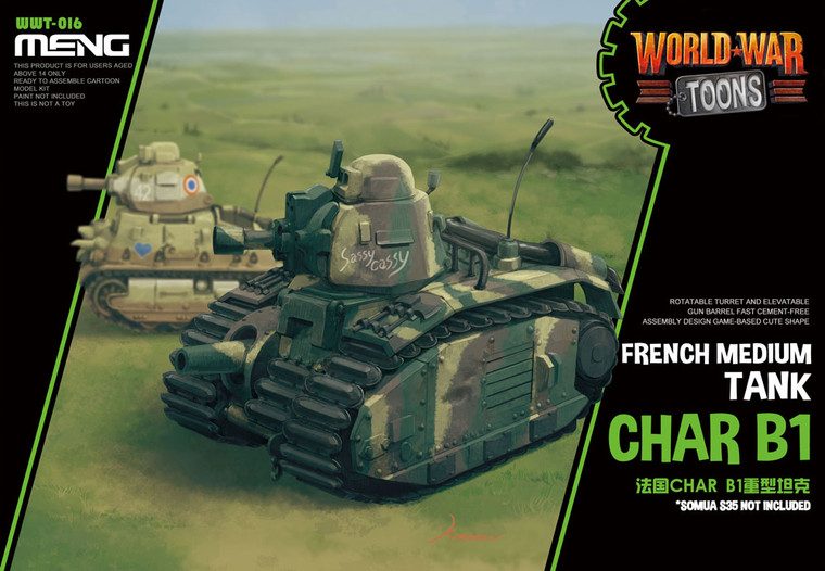 Meng Models - French Heavy Tank Char B1 Toon Tank - WWT016