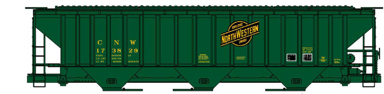 Accurail - Ho Ps 4750 Grain Hop C&Nw - 6503