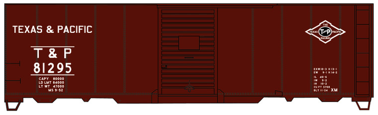 Accurail - HO AAR 40' Steel Box Car Texas & Pacific - 3563