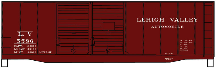 Accurail - Ho 40' Dbl Door Boxcar LV - 3642