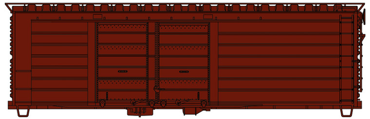 Accurail - Ho 40'Rib-Side DD Boxcar MILW - 3980