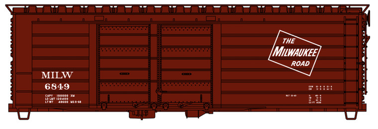 Accurail - Ho 40'Rib-Side DD Boxcar Milw - 3984