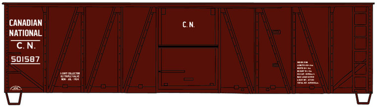 Accurail - Ho 40'SS Wood Boxcar CN - 4121
