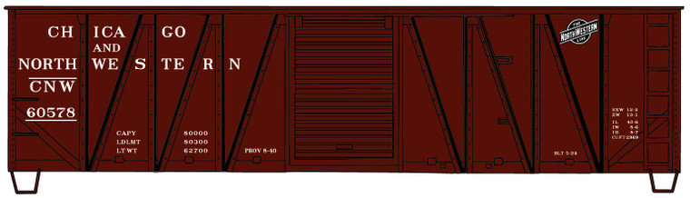 Accurail - Ho 40'SS Wood Boxcar C&NW - 4515