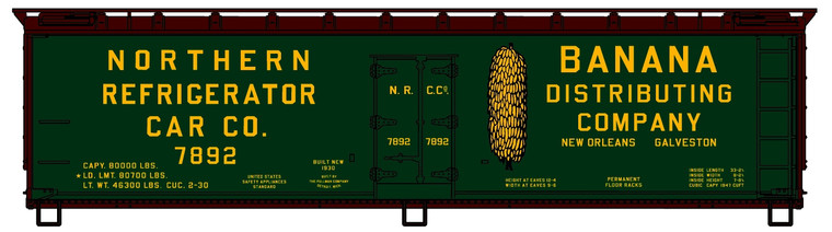 Accurail - HO 40'Wood Reefer Banna Dist Co - 4857