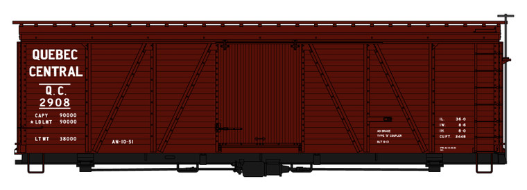 Accurail - Ho 36'Fowler Wd Bxcar Quebec - 11691