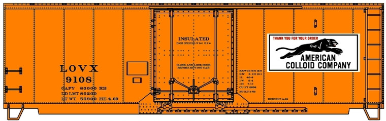 Accurail - HO 40' Insulated Steel Boxcar LOVX - 81411