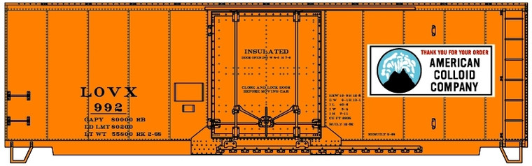 Accurail - HO 40' Insulated Steel Boxcar LOVX 992 - 81413