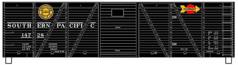 Accurail - Ho 40' 6-Pnl SS  Wood Boxcar - 81481