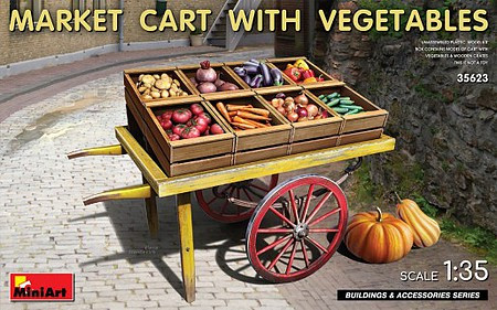 Mini Art Models - Market Cart w/Vegetables & Crates 1:35 - 35623