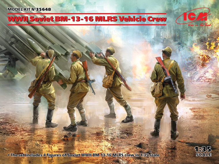 ICM Models - WWII Soviet BM13-16 MLRS Crew 1:35 - 35648