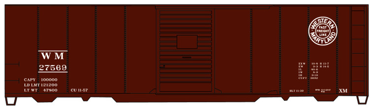 Accurail - Ho 40' Steel Boxcar Wm - 3555