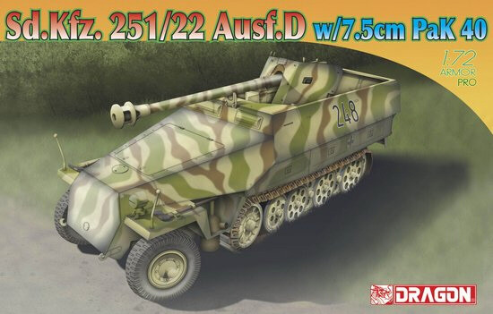DML Military Kits - Sd.Kfz.251/22 Ausf .D W/7.5cm Pak 40 .72 - 7351