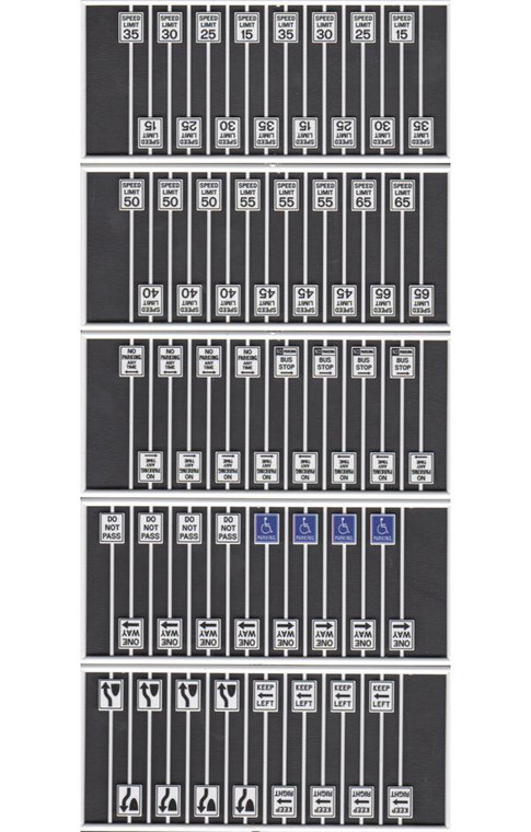 Tichy Train Group - Ho Assorted Road Signs 80pcs - 8264