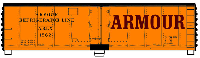Accurail - 40' Hinged Door Steel Reef Arm - 8322