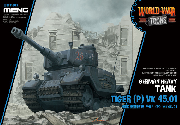 Meng Models - Tiger (P) VK 45.01 Toon Tank - WWT015