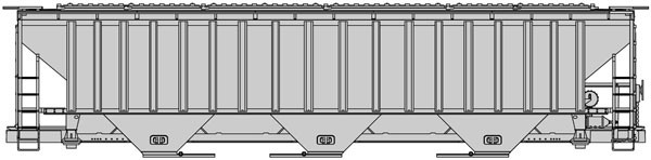 Accurail - Ho Ps Grain Hopper Undec - 6500