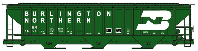 Accurail - Ho 3-bay PS Cvd Hopper BN - 65021