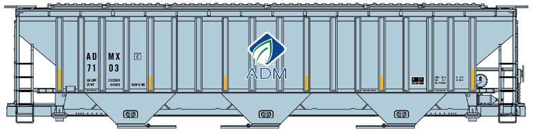 Accurail - Ho PS Cvd Hopper Archer Daniels Midland - 6544