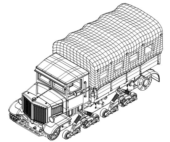 Trumpeter Models - Soviet Hvy Artillery Tractor 1:72 - 7110