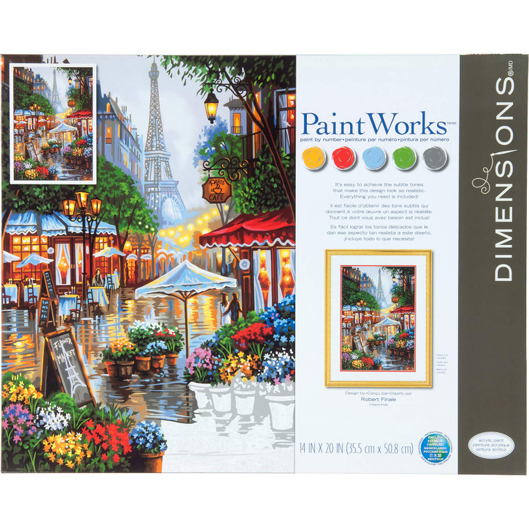Paintworks Paint by Number - Springtime in Paris PBN 14x11 - 91741