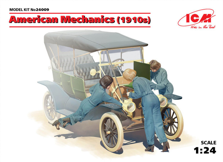 ICM Models - American Mechanics 1910's 3figs 1:24 - 24009