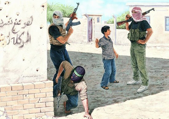 Master Box Limited - Insurgents w/guns Iraq 1:35 - 3576