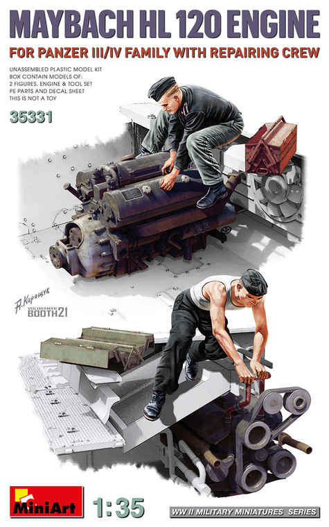 Mini Art Models - WWII Maybach HL 120 Engine w/crew 1:35 - 35331