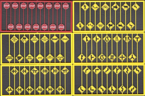 Tichy Train Group - Ho Road Signs Modern 75pcs - 8257
