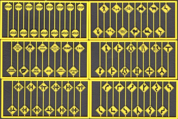 Tichy Train Group - Ho Road Signs Early 75pcs - 8258