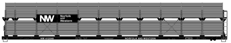 Accurail - Ho 89' Bi-Level Auto Racks N&W - 9407