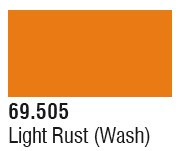 Vallejo Acrylic Paints - Light Rust Wash 17ml 6p - 69505