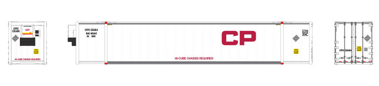 Rapido Trains - Ho 53' High Cube Cntnrs Cp - 402005