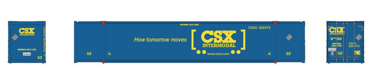 Rapido Trains - Ho 53' High Cube Cntnrs Csx - 402006
