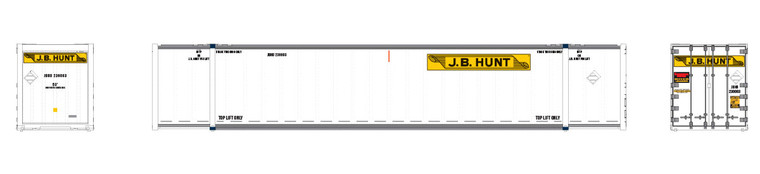 Rapido Trains - Ho 53' High Cube Cntnrs J.B.Hu - 402007
