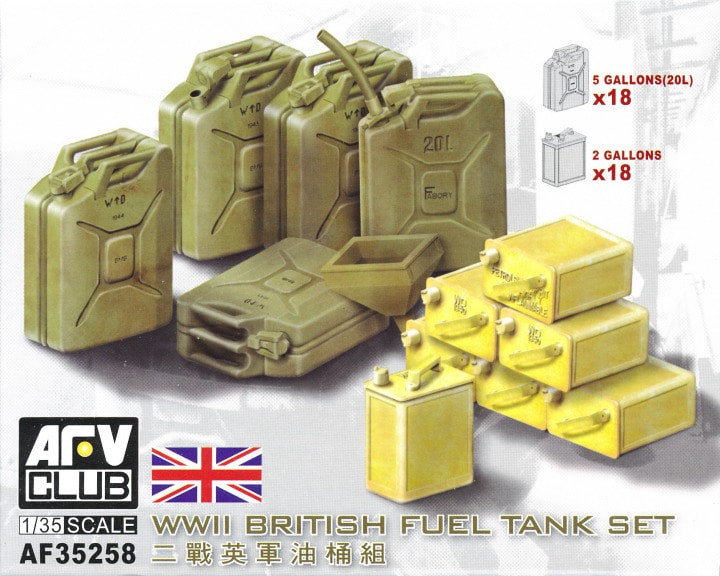 AFV Club - Brit Ww-Ii Fuel Tank Set 1:35 - AF35258