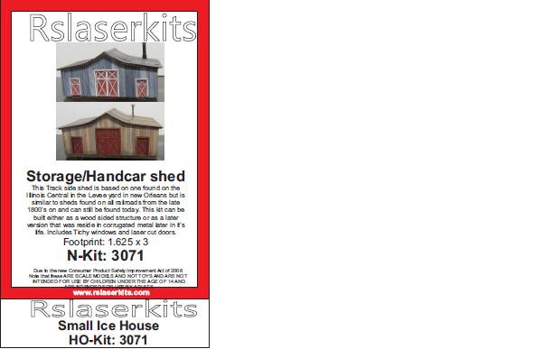 RS Laser Kits - N Storage/Handcar shed - 3071