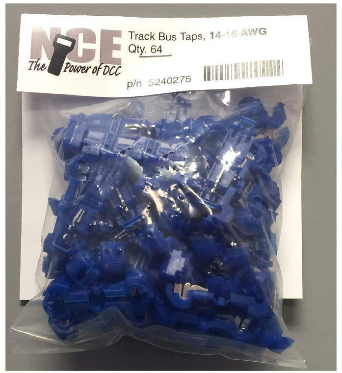 NCE Power for DCC - 14-16 Awg Track Bus Taps Blu64 - 275