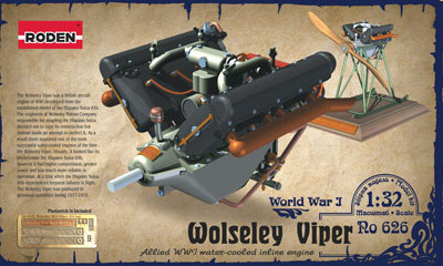 Roden Model Aircrafts - Wosley Viper Engine 1:32 - 626